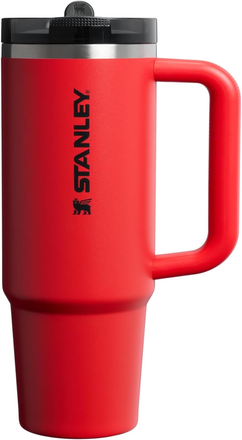 image:imageSTANLEY Quencher ProTour Flipstraw Tumbler 40 oz Peat Moss PlaidChili Black