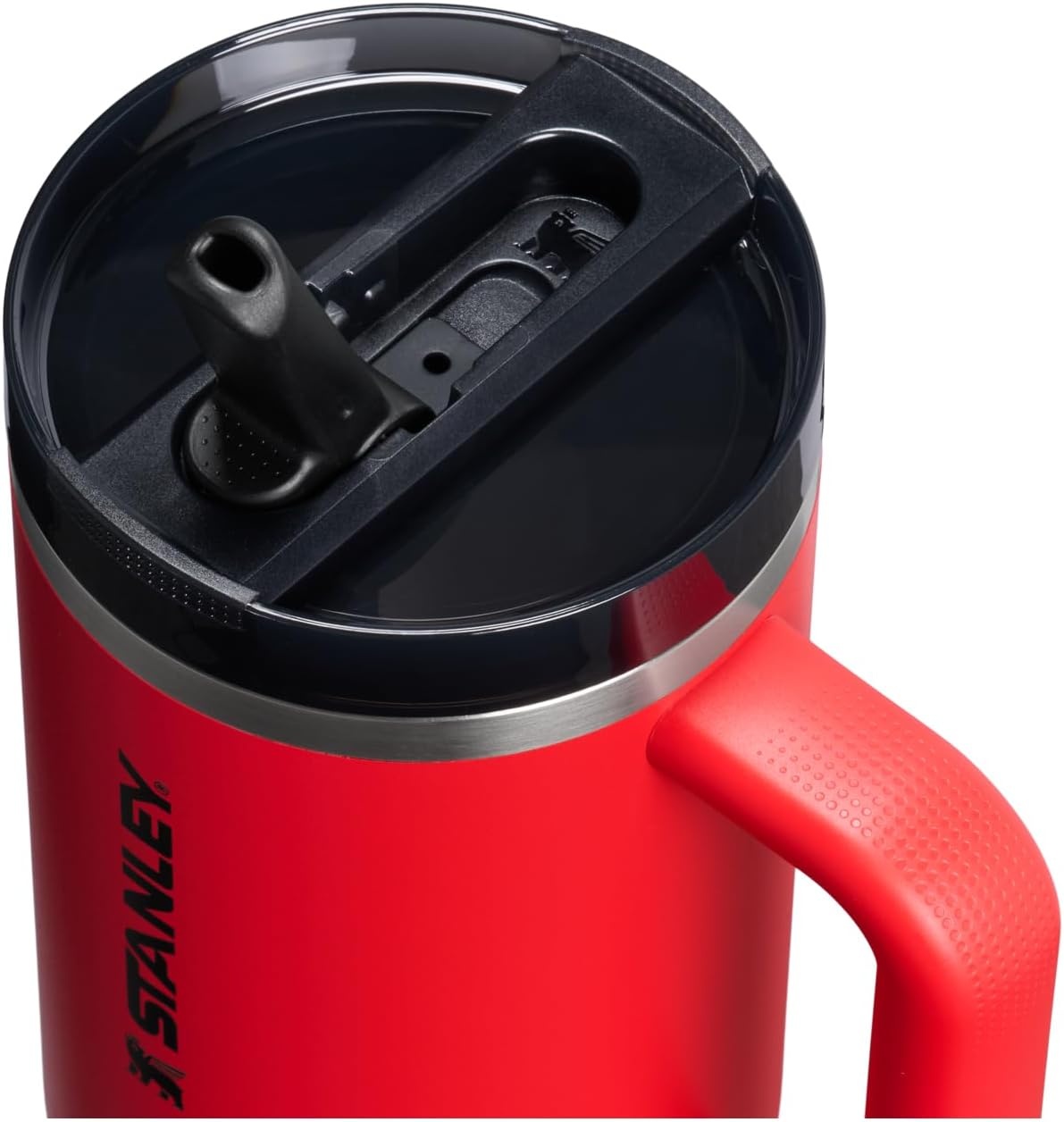 image:imageSTANLEY Quencher ProTour Flipstraw Tumbler 40 oz Peat Moss PlaidChili Black