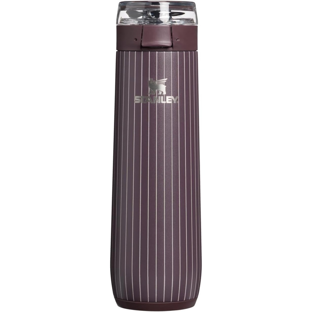 image:imageSTANLEY Flowstate Spring Bottle 20 oz Blossom PlaidFig Pinstripe