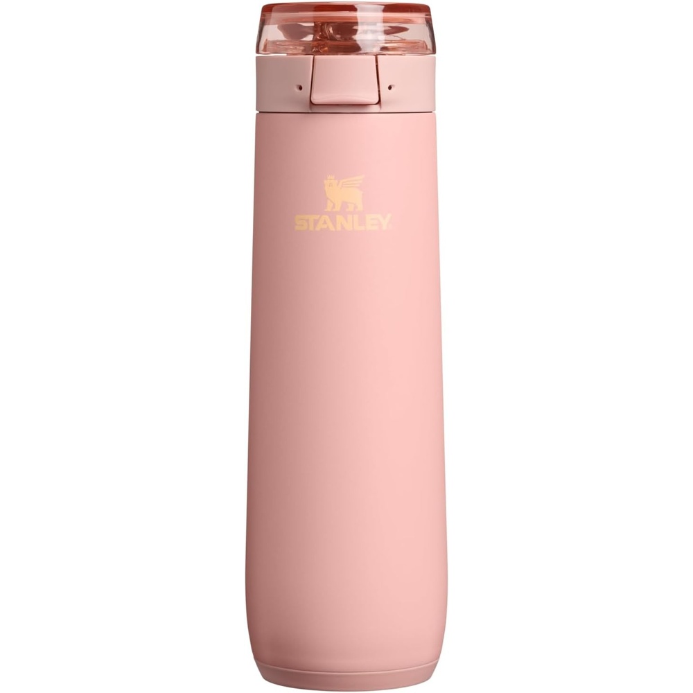 image:imageSTANLEY Flowstate Spring Bottle 20 oz Blossom PlaidPeach Rose