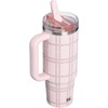 STANLEY Quencher ProTour Flipstraw Tumbler, 40 oz, Peat Moss Plaid(Blossom Plaid)