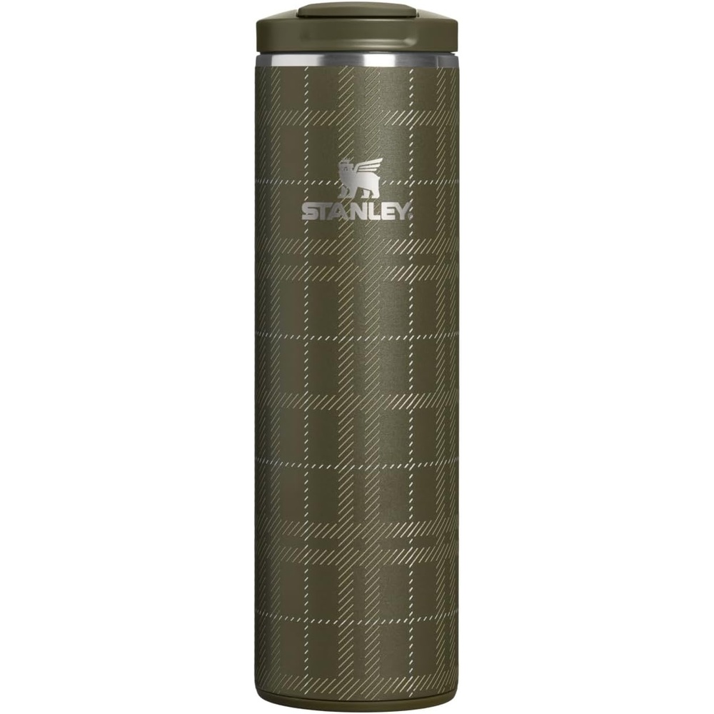 image:imageSTANLEY Transit Flip Top Mug 16 oz Blossom PlaidPeat Moss Plaid