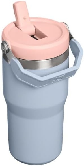 image:imageSTANLEY IceFlow 20 Flip Straw Tumbler 30 oz Blossom PlaidBlue Dream