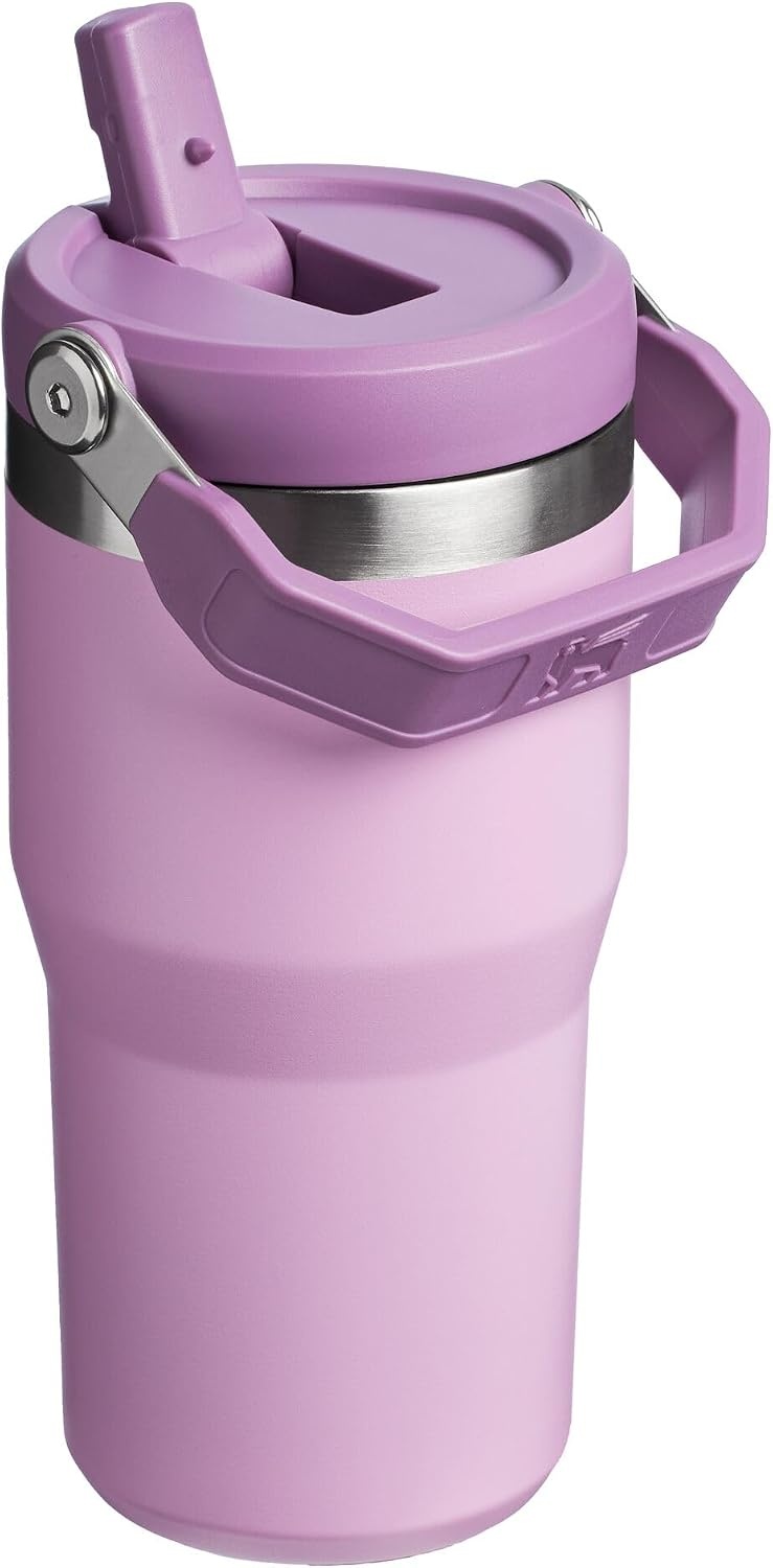 image:imageSTANLEY IceFlow 20 Flip Straw Tumbler 30 oz Blossom PlaidLilac
