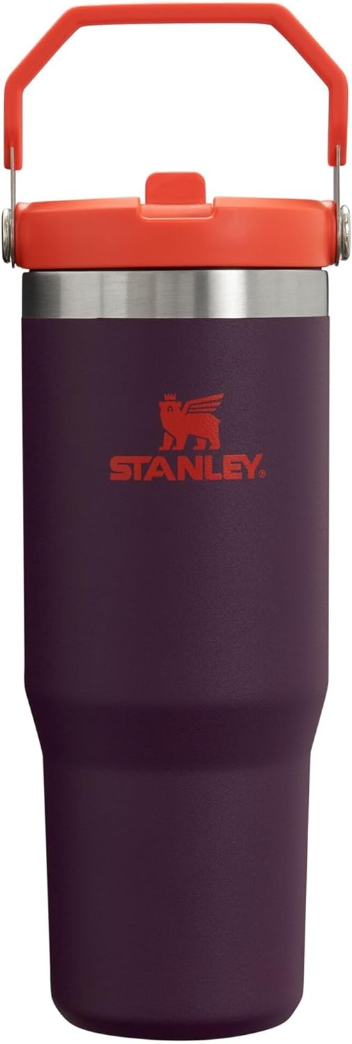 image:imageSTANLEY IceFlow 20 Flip Straw Tumbler 30 oz Blossom PlaidPlum