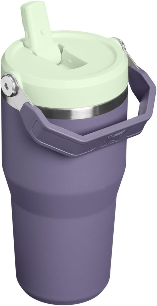 image:imageSTANLEY IceFlow 20 Flip Straw Tumbler 30 oz Blossom PlaidPurple Umbra