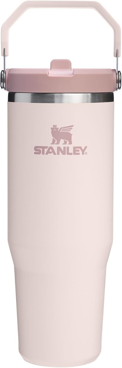 image:imageSTANLEY IceFlow 20 Flip Straw Tumbler 30 oz Blossom PlaidRose Quartz 20