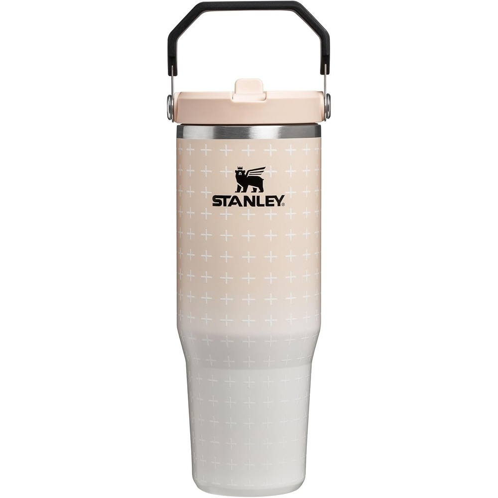 image:imageSTANLEY IceFlow 20 Flip Straw Tumbler 30 oz Blossom PlaidChampagne Plus