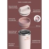 STANLEY Cafe To Go Travel Mug 16 oz | Leakproof Two-Part Drink Through Lid | Tumbler Cup for Coffee, Tea and Drinks | Insulated Stainless Steel Coffee Mug | BPA-Free | Blue Dream Stone
