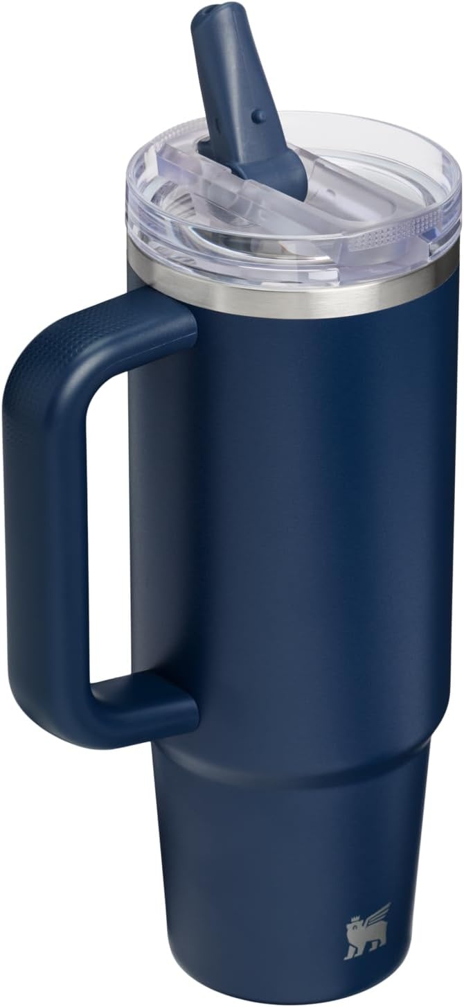 image:imageSTANLEY Quencher ProTour Flipstraw Tumbler 20 oz Marigold Papel PicadoDark Navy