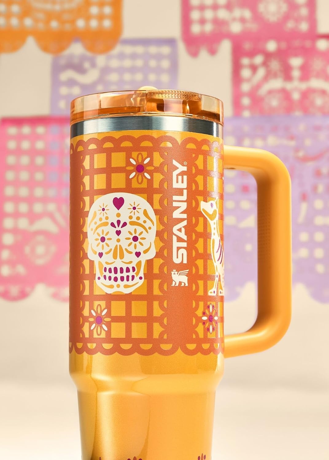 image:imageSTANLEY Quencher ProTour Flipstraw Tumbler 20 oz Marigold Papel PicadoMarigold Papel Picado