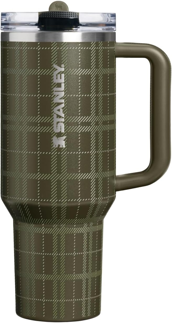 image:imageSTANLEY Quencher ProTour Flipstraw Tumbler 20 oz Marigold Papel PicadoPeat Moss Plaid