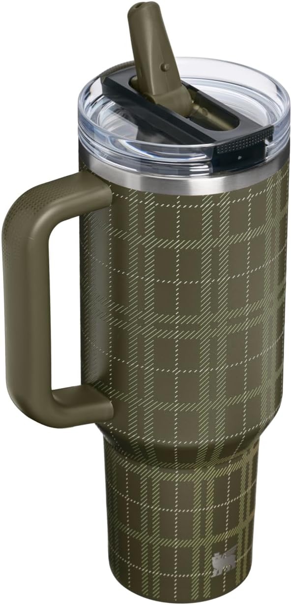 image:imageSTANLEY Quencher ProTour Flipstraw Tumbler 20 oz Marigold Papel PicadoPeat Moss Plaid