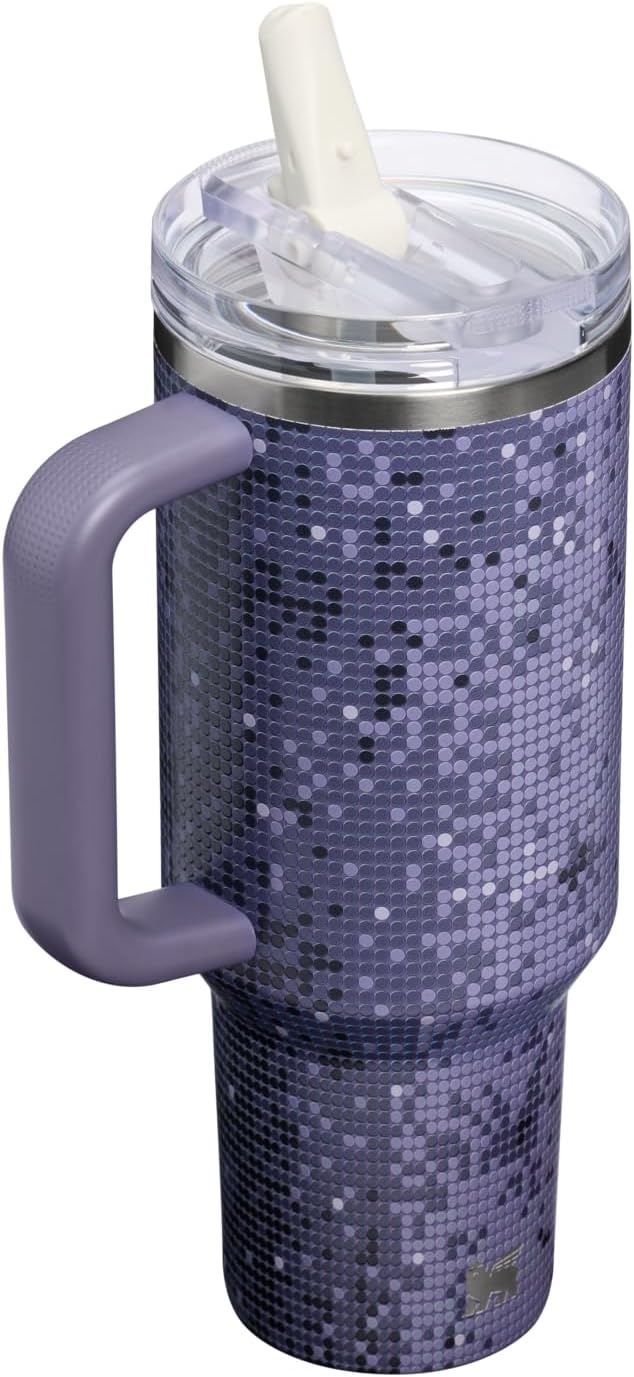 image:imageSTANLEY Quencher ProTour Flipstraw Tumbler 20 oz Marigold Papel PicadoPurple Umbra Pixel