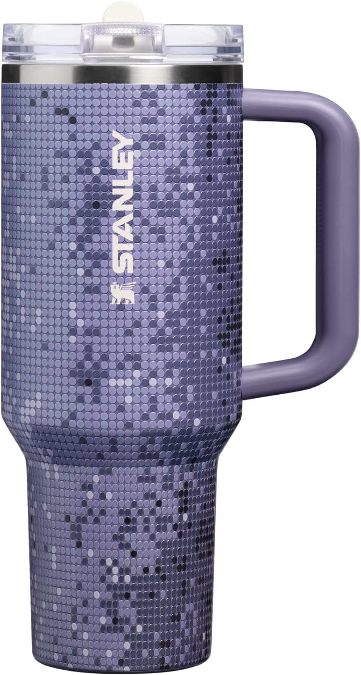 image:imageSTANLEY Quencher ProTour Flipstraw Tumbler 20 oz Marigold Papel PicadoPurple Umbra Pixel