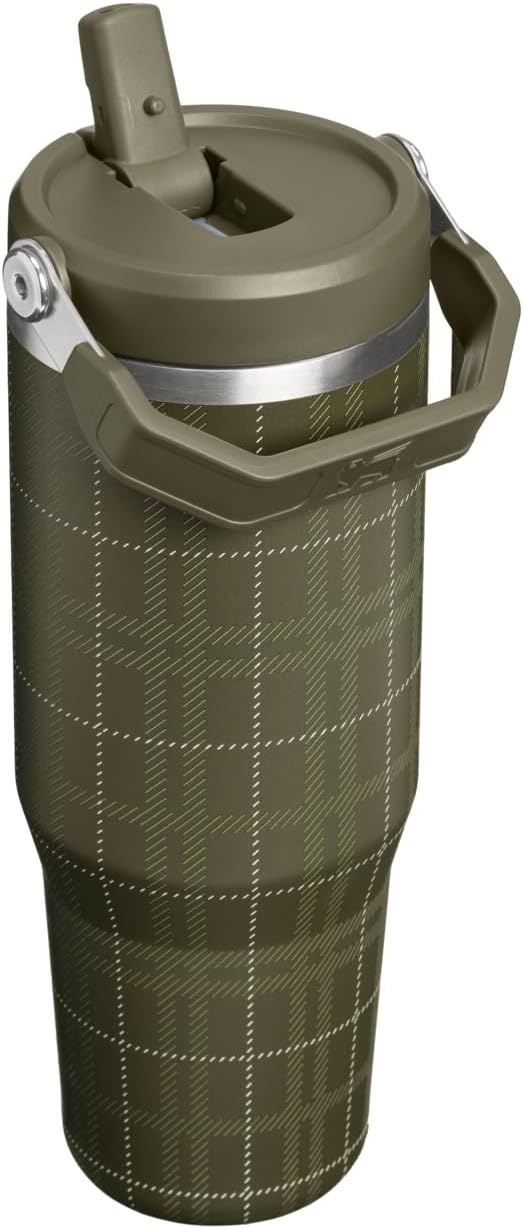 image:imageSTANLEY IceFlow 20 Flip Straw Tumbler 30 oz Moonlight SpiralPeat Moss Plaid