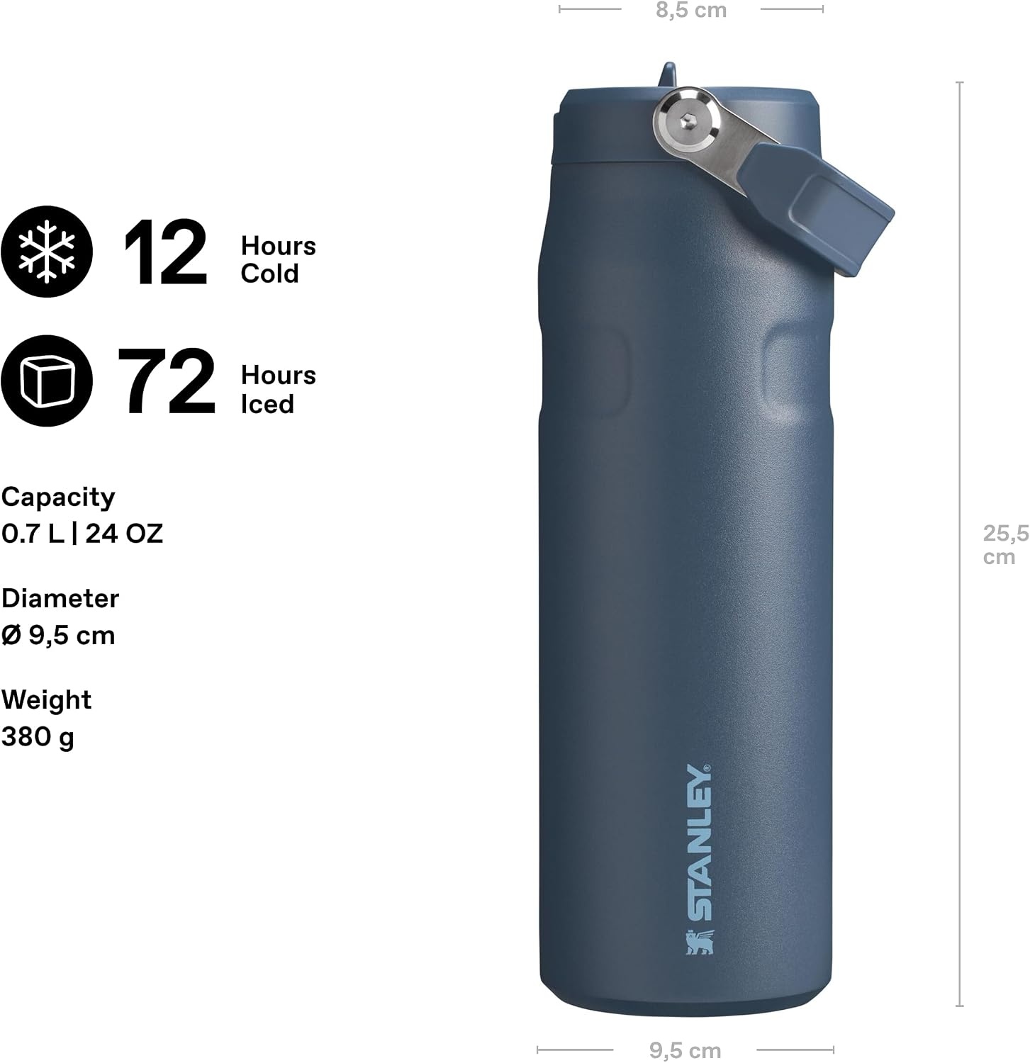 image:imageSTANLEY IceFlow Flip Straw 20 Bottle 24 oz Purple Umbra PixelNavy
