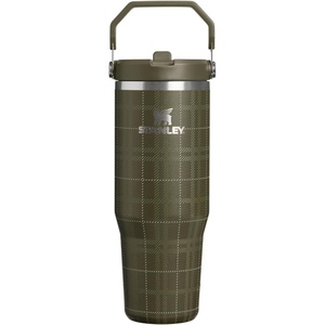 STANLEY IceFlow 2.0 Flip Straw Tumbler, 30 oz, Moonlight Spiral(Peat Moss Plaid)