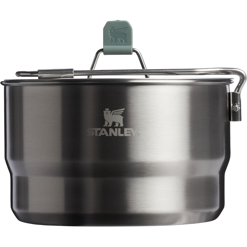 image:imageStanley Wildfare Go 14Piece Stainless Steel Prep amp Cook Set 165 qt Saucepan with Fold amp Lock Handle Bowls Utensils Cutting Board Camping Essentials for Your Camp Kitchen BPAFree165 QT