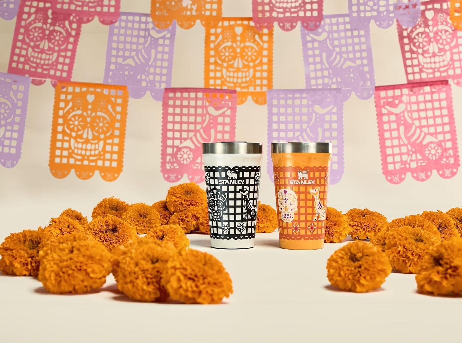 image:imageSTANLEY Everyday Tumbler with Lid 16 oz Marigold Papel PicadoMarigold Papel Picado