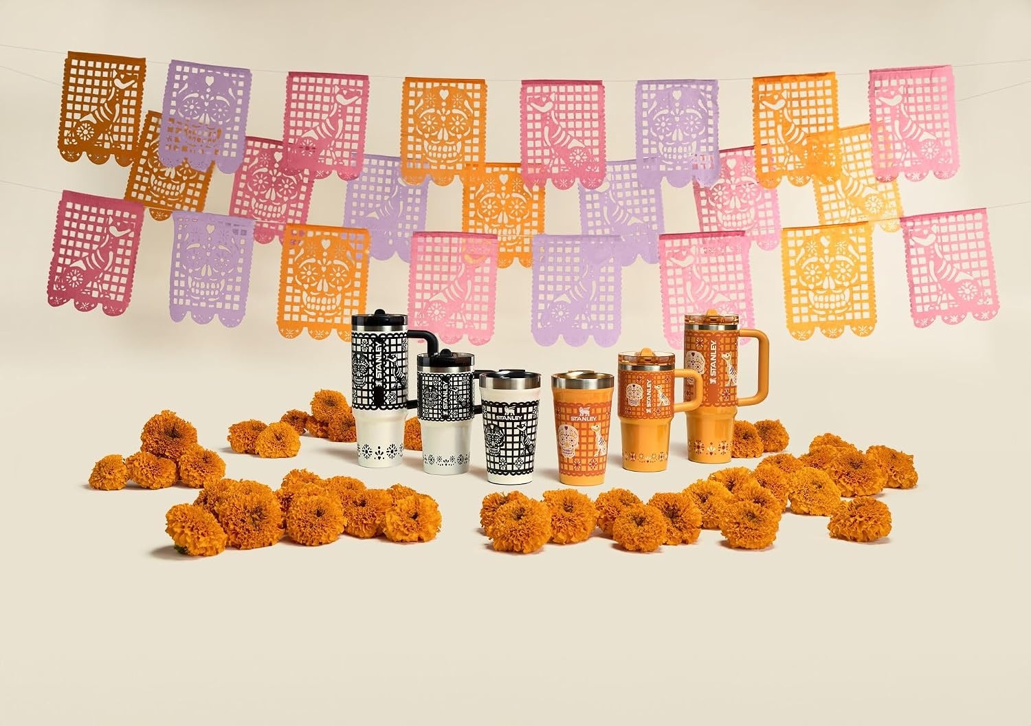 image:imageSTANLEY Everyday Tumbler with Lid 16 oz Marigold Papel PicadoMarigold Papel Picado