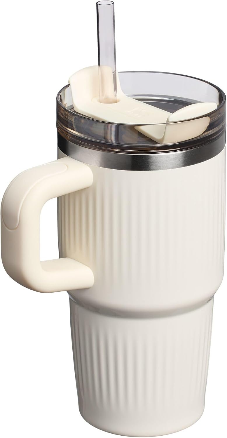 image:imageSTANLEY Halloween Quencher H20 Flow State Tumbler 20 oz Black MagicFluted Cream Gloss