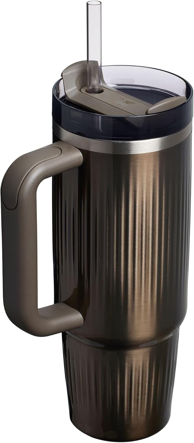 image:imageSTANLEY Halloween Quencher H20 Flow State Tumbler 20 oz Black MagicFluted Gunmetal Shine