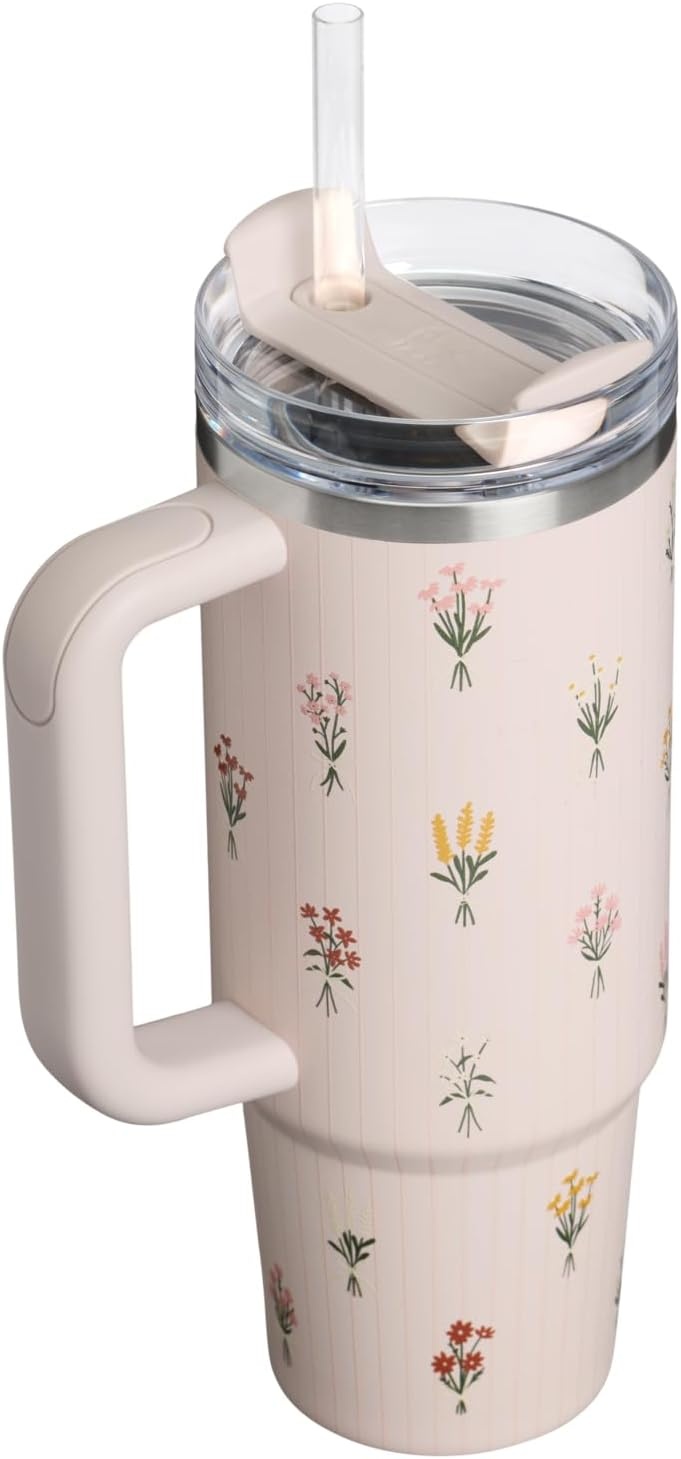 image:imageSTANLEY Halloween Quencher H20 Flow State Tumbler 20 oz Black MagicRose Quartz Bouquets