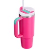 STANLEY Halloween Quencher H2.0 Flow State Tumbler, 20 oz, Black Magic(Passion Pink)