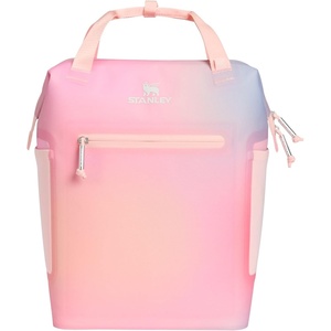 Stanley All Day Madeleine Backpack Soft Cooler 20 Can Cooler with Handle and Shoulder Straps Insulated Travel Bag with Zipper BPA-Free(Sunset Spiral)